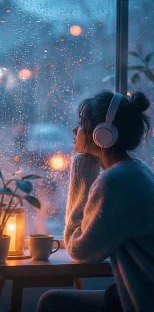 AI oyente generado con cubierta de muestra de auriculares